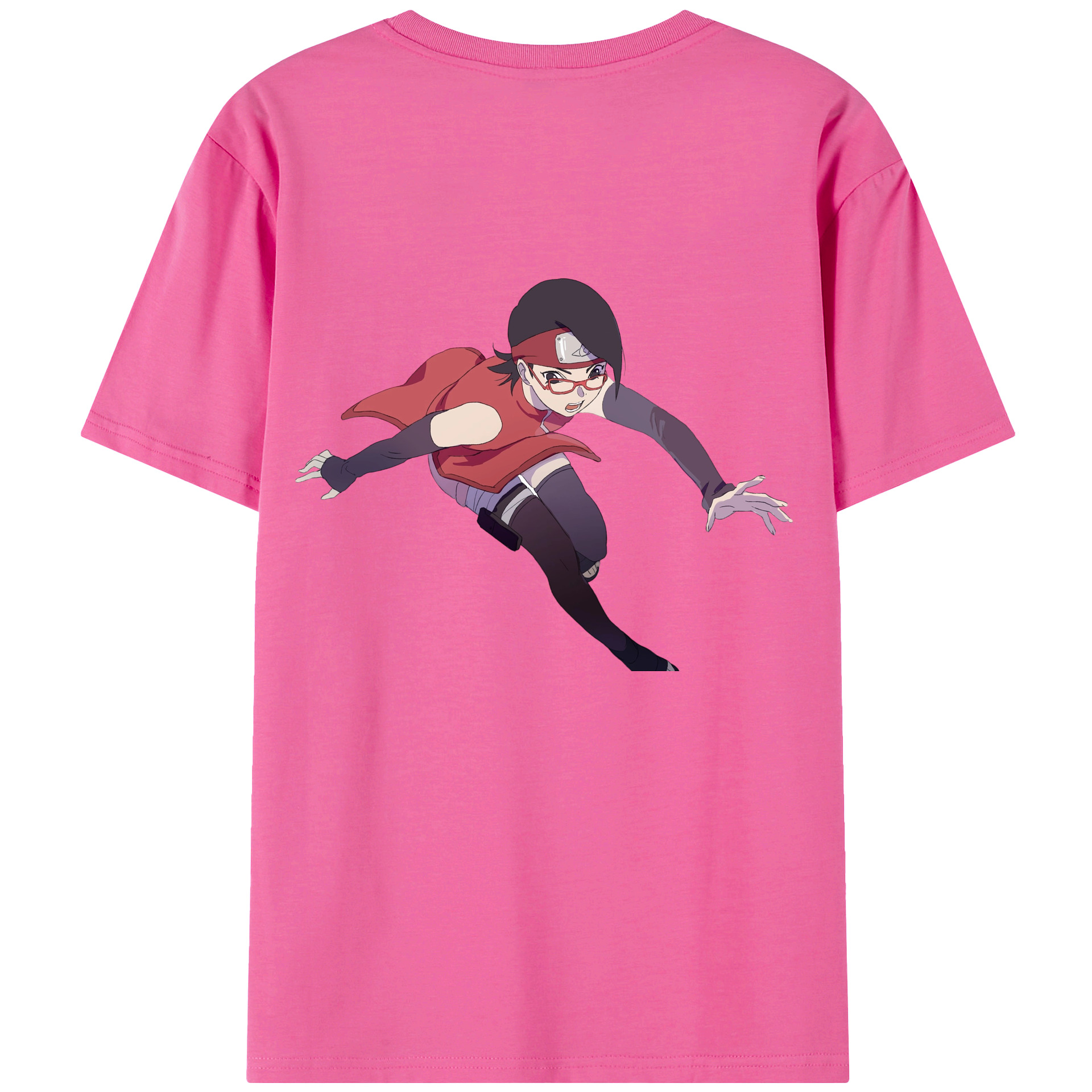 （画像用） NARUTO -ナルト- うちは サラダ Uchiha Sarada レディース半袖Tシャツ(バックプリント)
